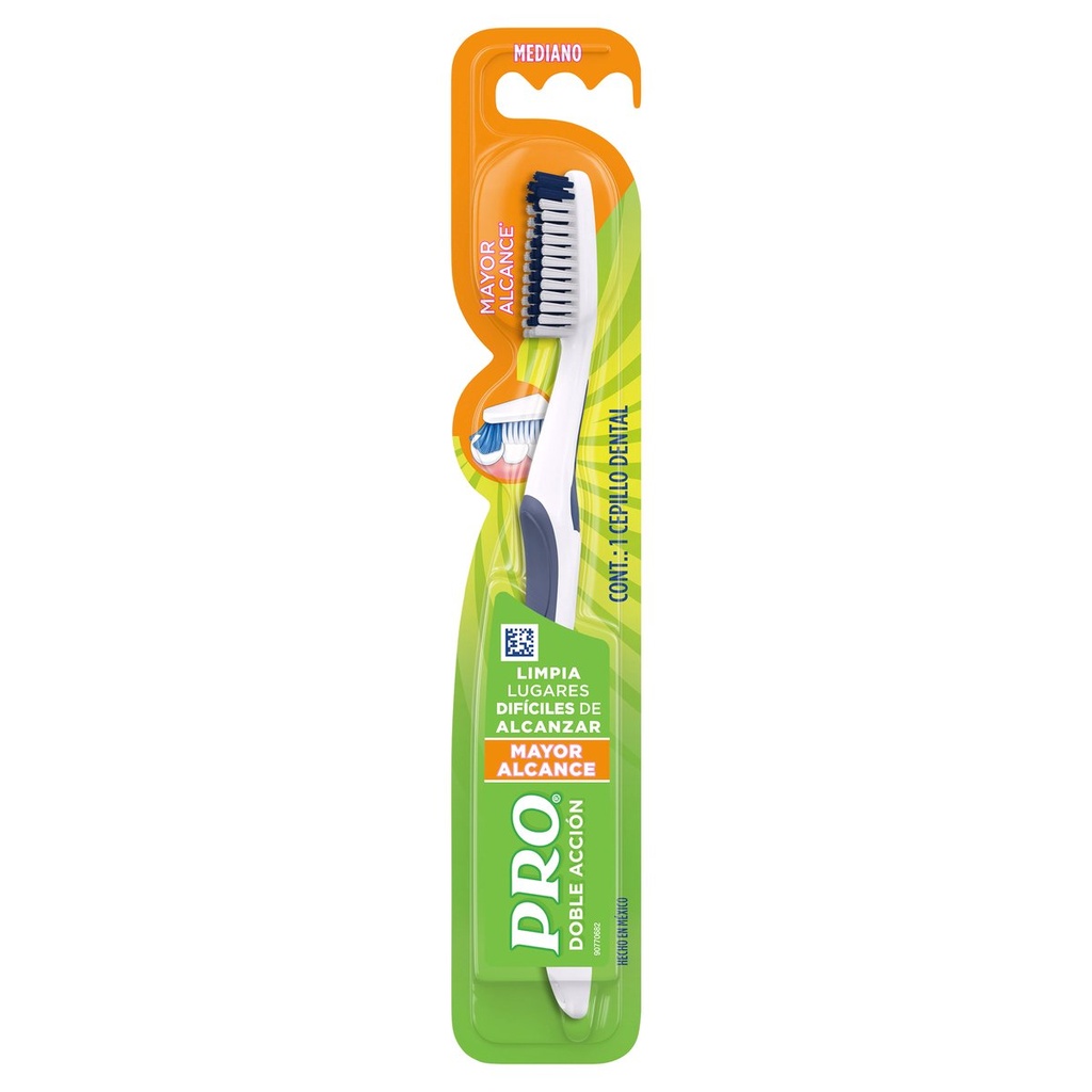 CEPILLO DENTAL PRO DOBLE ACCION MAYOR ALCANCE C/1