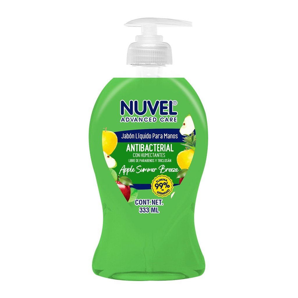 JABON LIQUIDO NUVEL ANTIBACTERIAL APPLE 333ML *