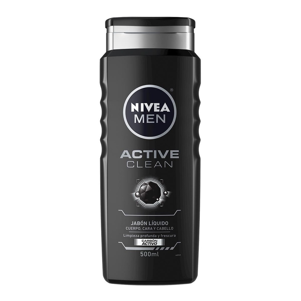 JABON LIQUIDO NIVEA MEN ACTIVE CLEAN 500ML *
