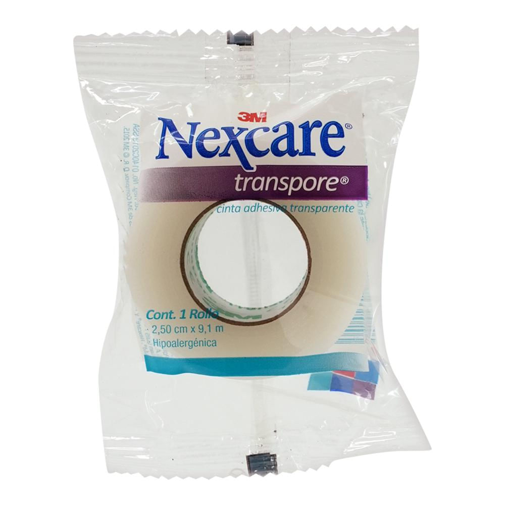 CINTA NEXCARE TRANSPORE BSA 2.5CMX9.1 *