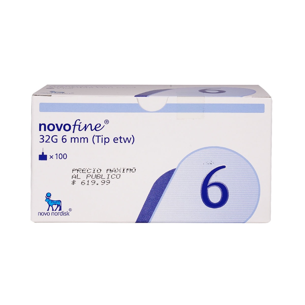 NOVOFINE AGUJAS 32G TIPETW 100 *