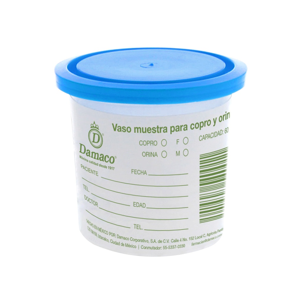 VASO DAMACO COPRO Y ORINA 60ML *