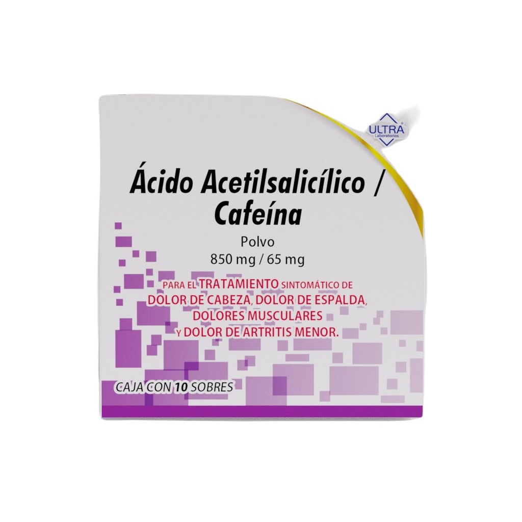 ACIDO ACETILSALICILICO/CAFEINA 850/65MG ULTRA SOBRES C/10 (GI)