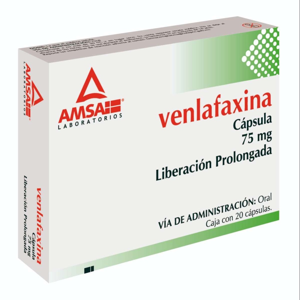 VENLAFAXINA LP AMSA 75MG CAPSULAS C/20 (GI)