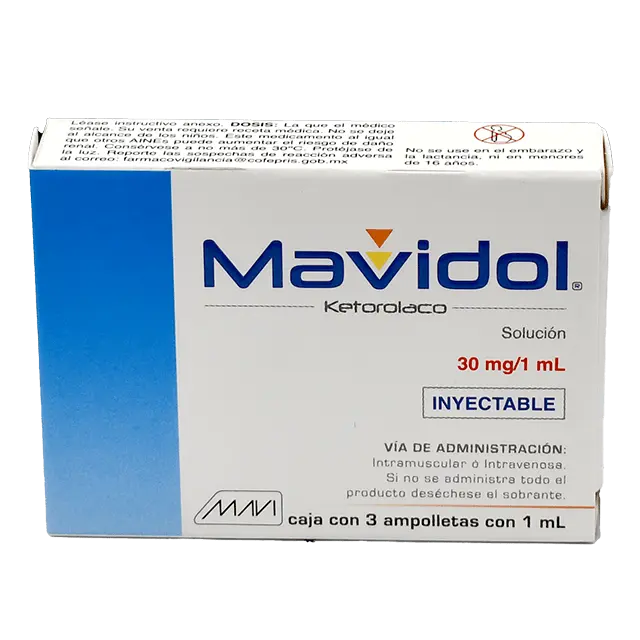 MAVIDOL 30MG SOLUCION INYECTABLE C/3 (GI)