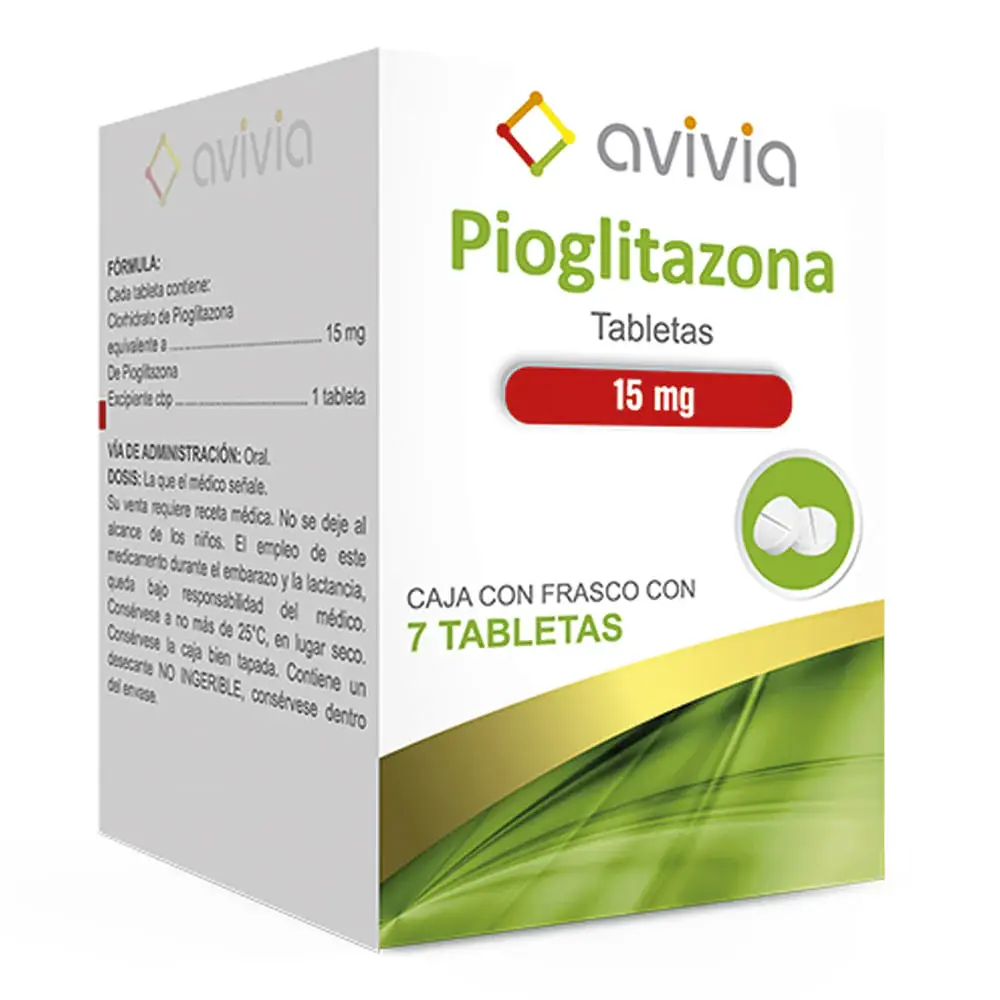 PIOGLITAZONA AVIVIA 15MG TABLETAS C/7 (GI)