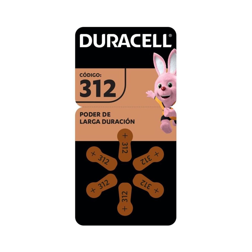 PILA DURACELL 312 C/6 *