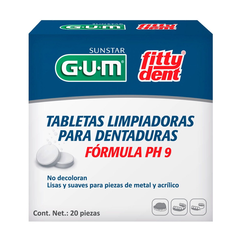 GUM FITTY DENTAL COMPRIMIDOS LIMP C/20