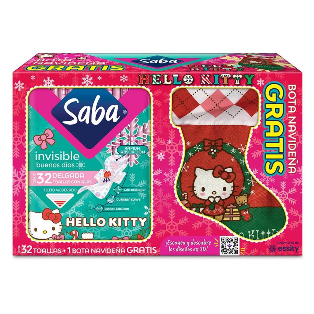 TOALLAS SANITARIAS SABA INV DELG 32+B-NA