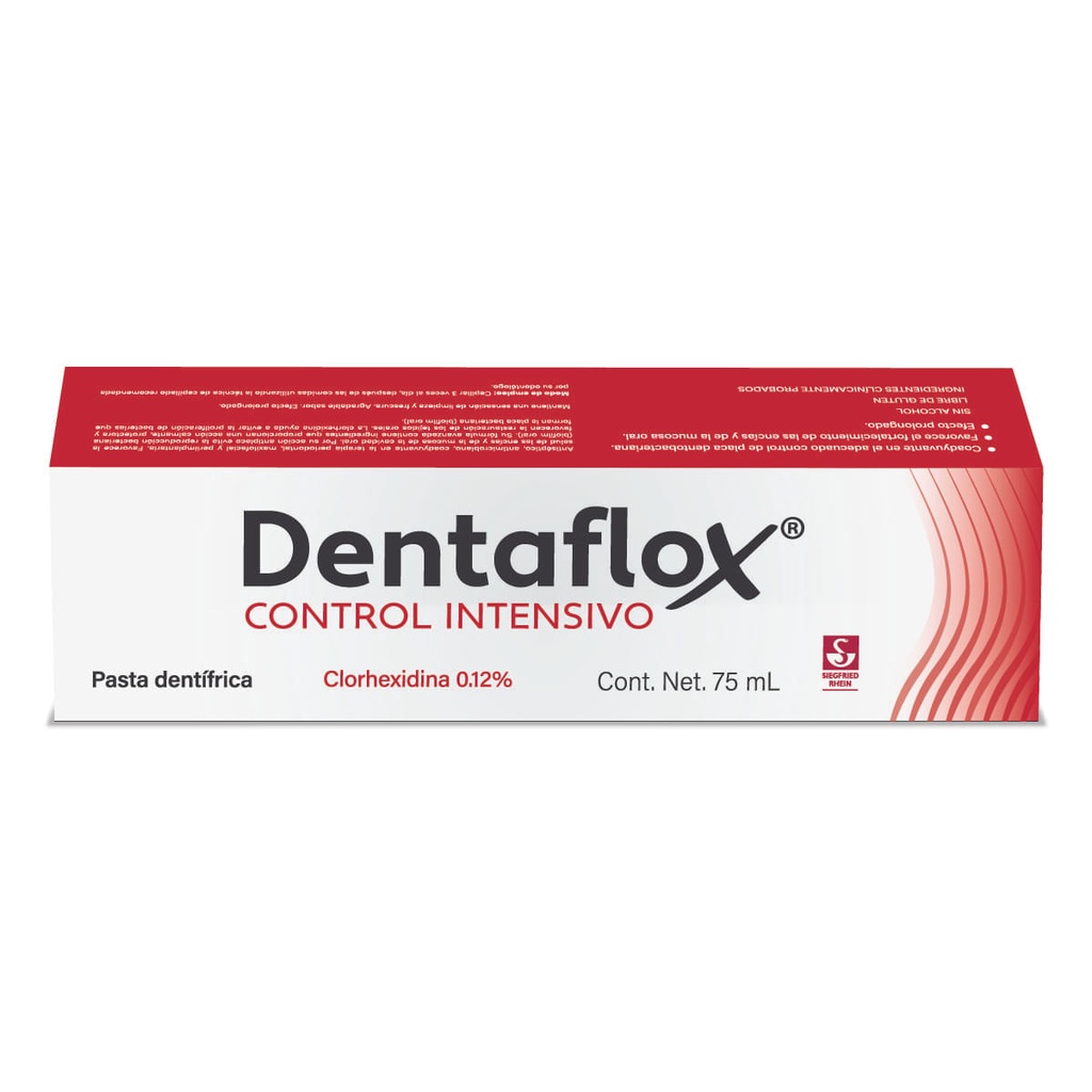 DENTAFLOX PASTA DENTÍFRICA 75 ML - CONTROL INTENSIVO (CLORHEXIDINA)