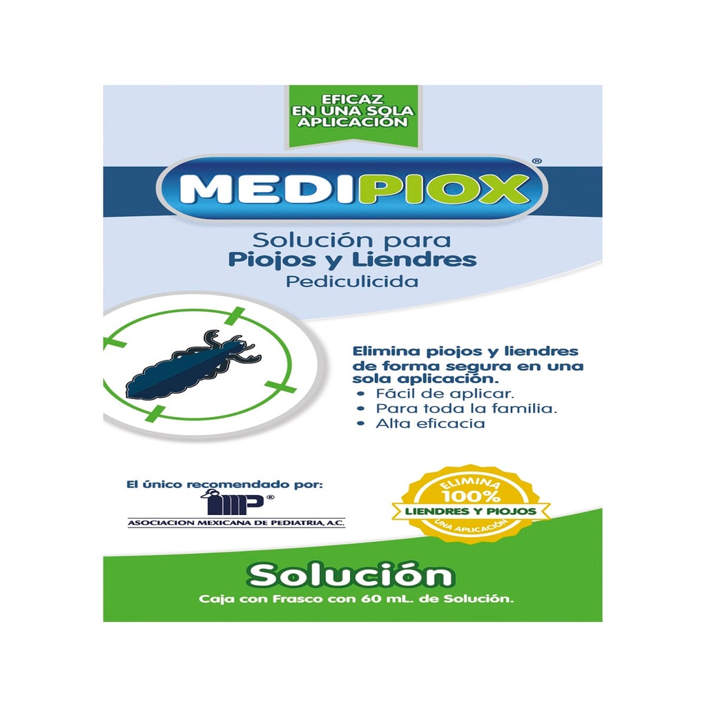 MEDIPIOX SOLUCION P/PIOJOS 60ML*