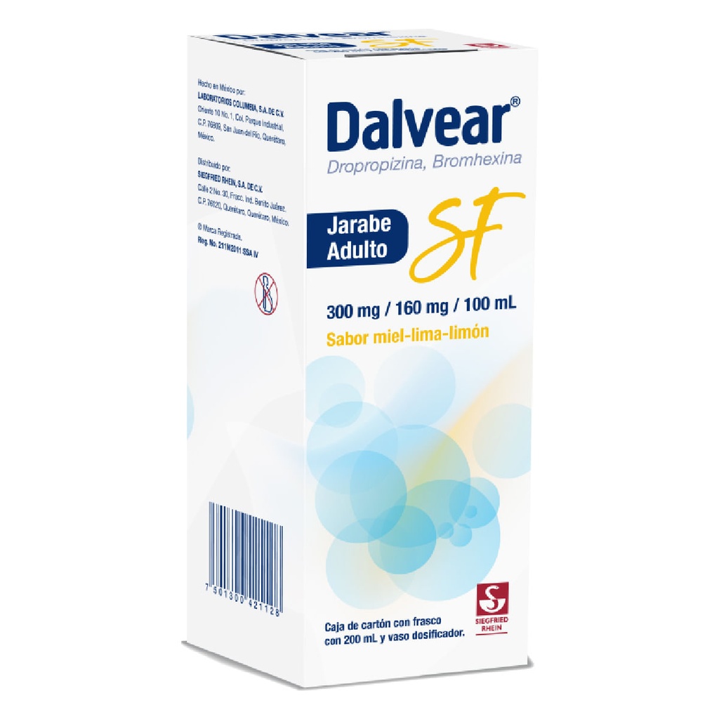 DALVEAR SF 300/160MG ADULTO JARABE 200ML