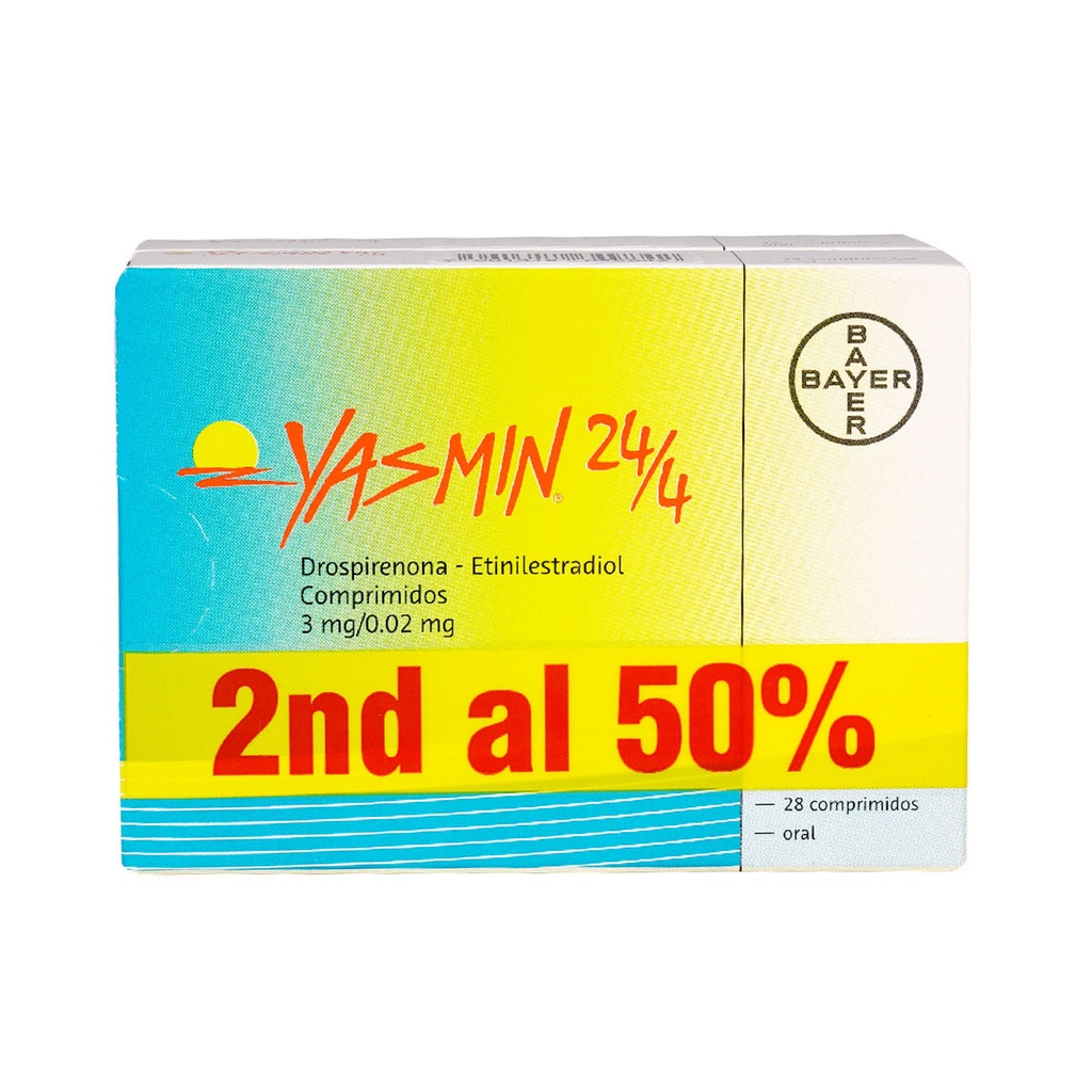 YASMIN 24/4 3/0.02 MG COMPRIMIDOS C/28 DUO PACK
