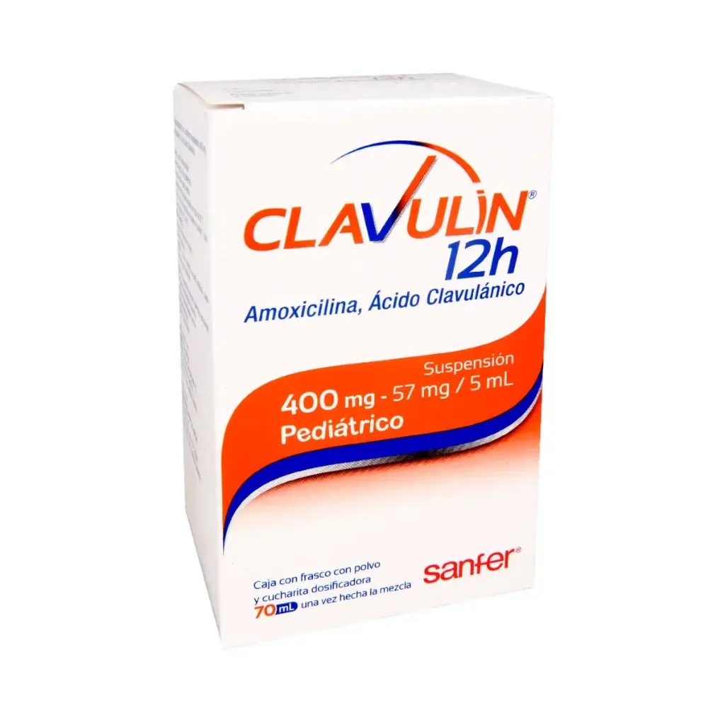 CLAVULIN 12H 400/57MG PED SUSP 70ML