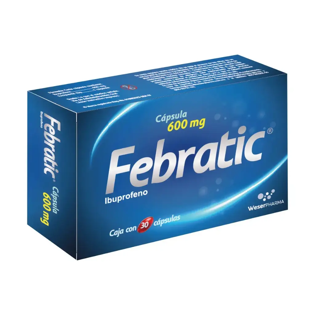 FEBRATIC 600MG CAPSULAS C/30