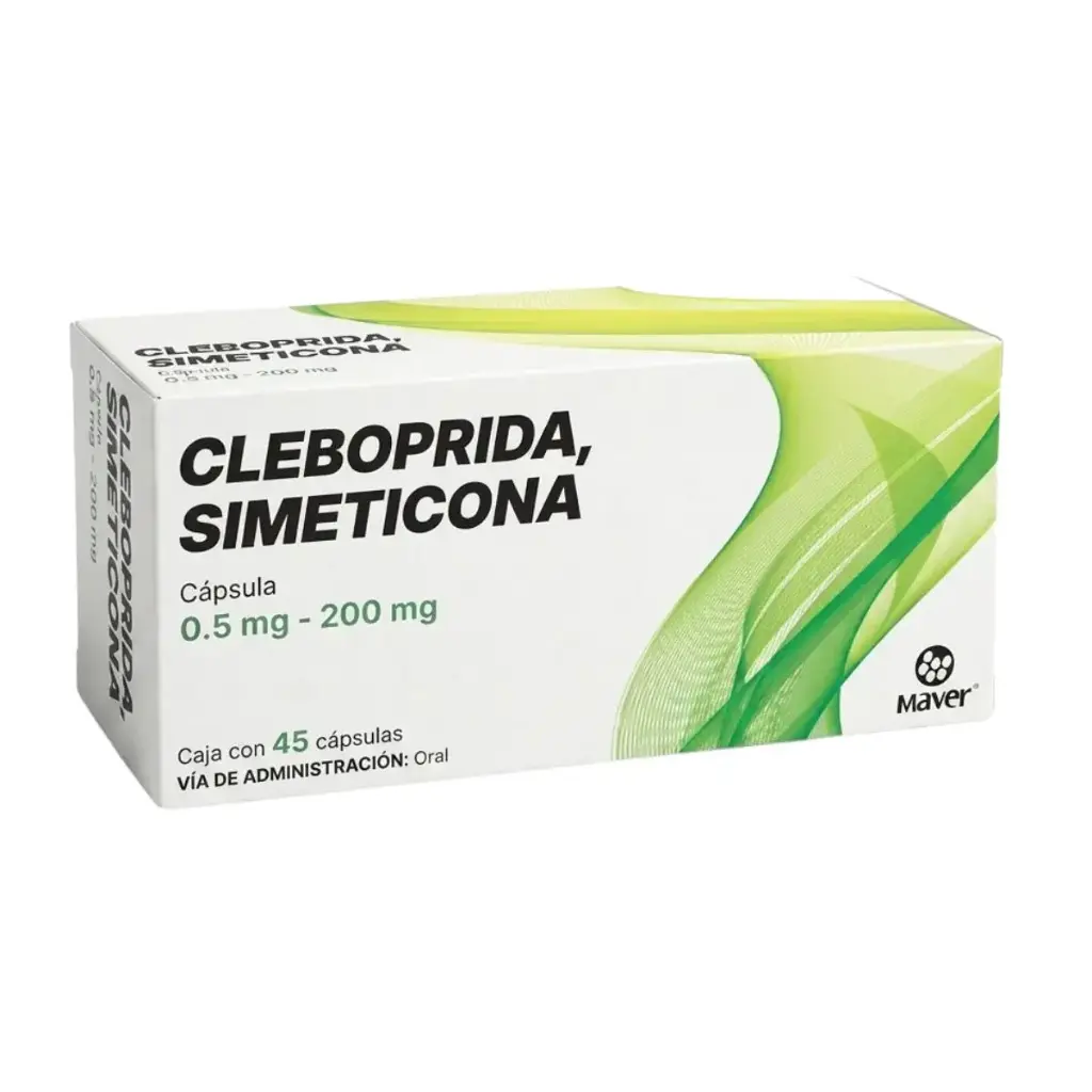 CLEBOPRIDA/SIMETICONA MAVER 0.5/200MG CAPSULAS C/45 (GI)