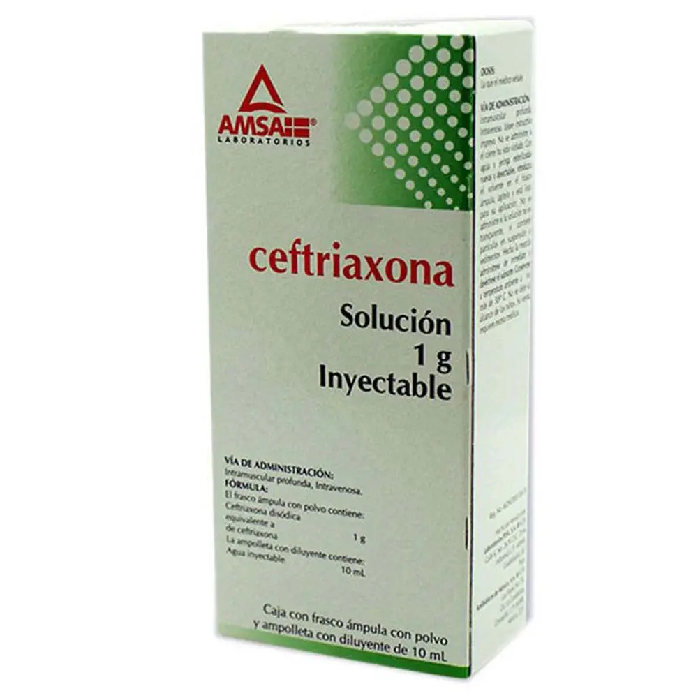 CEFTRIAXONA IV AMSA 1G INYECTABLE C/1 (GI)