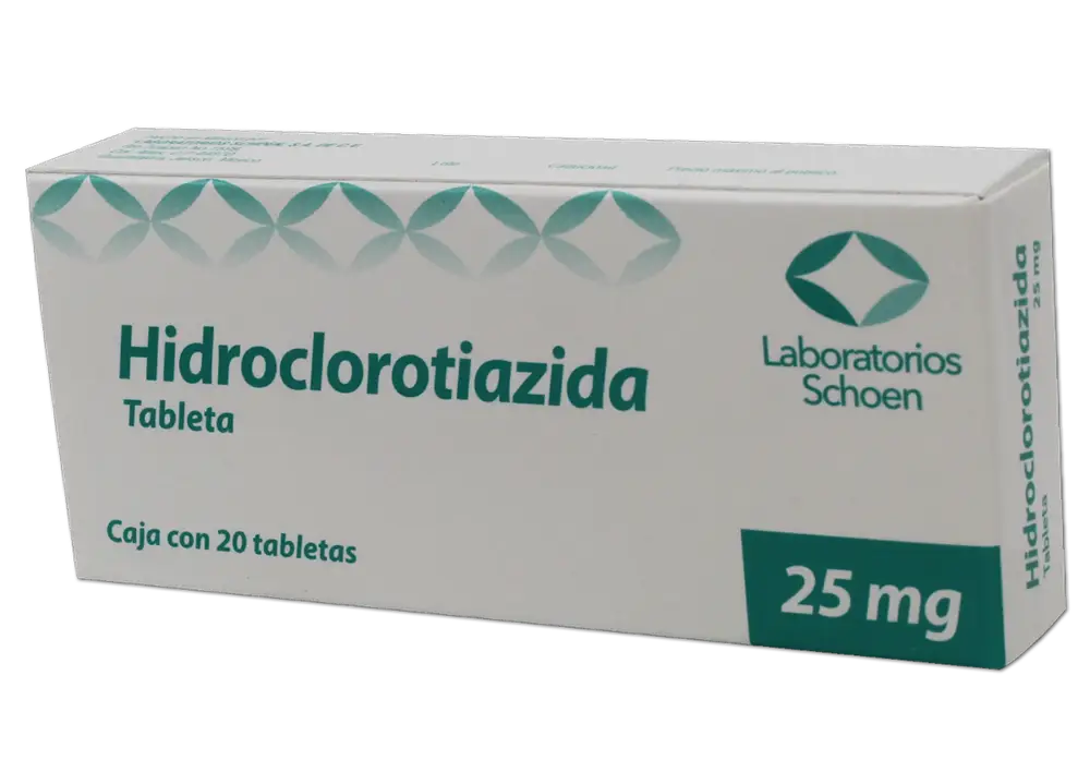 HIDROCLOROTIAZIDA SCHOEN 25MG TABLETAS C/20 (GI)