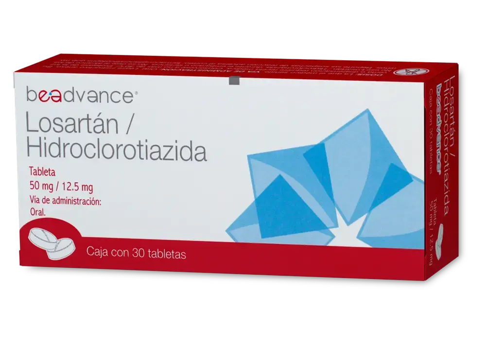 LOSARTAN/HIDROCLOROTIAZIDA BEADVANCE 50/12.5MG TABLETAS C/30 (GI)