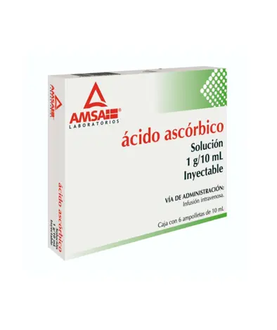 ACIDO ASCORBICO AMSA 1G AMPULA C/6 (GI)