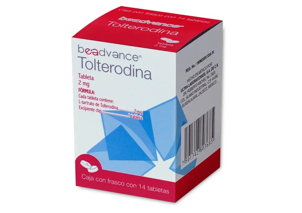 TOLTERODINA BEADVANCE 2MG TABLETAS C/14 (GI)