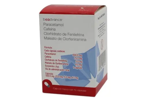PARAC/CAF/FENIL/CLOR BEADVANCE CAPSULAS C/12 (GI)