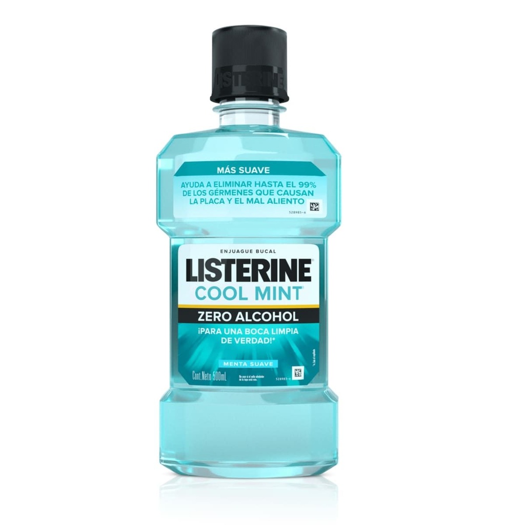 ENJUAGUE BUCAL LISTERINE ZERO MENTA SUAVE 500ML
