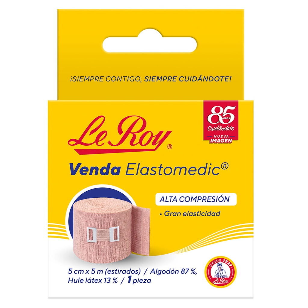 VENDA ELASTOMEDIC LEROY ALTA COMPRESION 5CMX5M