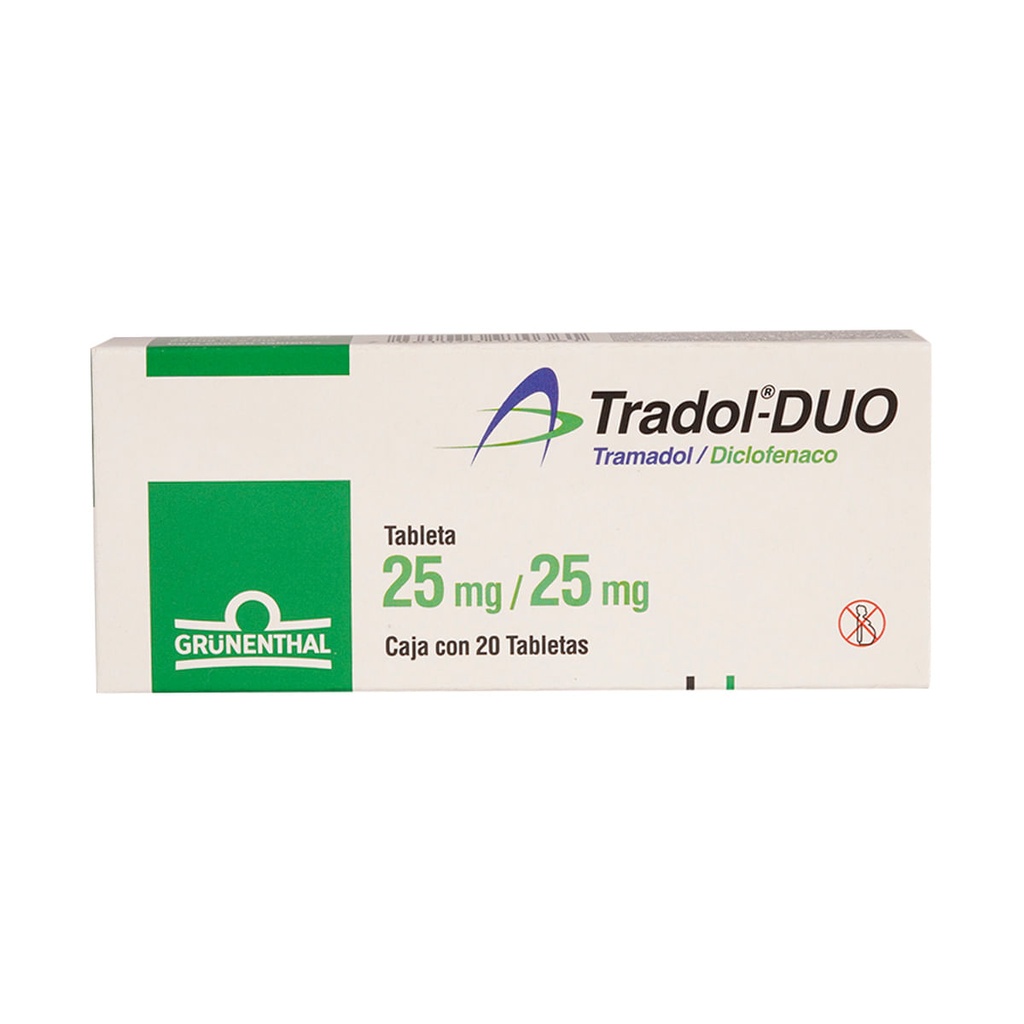 TRADOL-DUO 25/25MG TABLETAS C/20