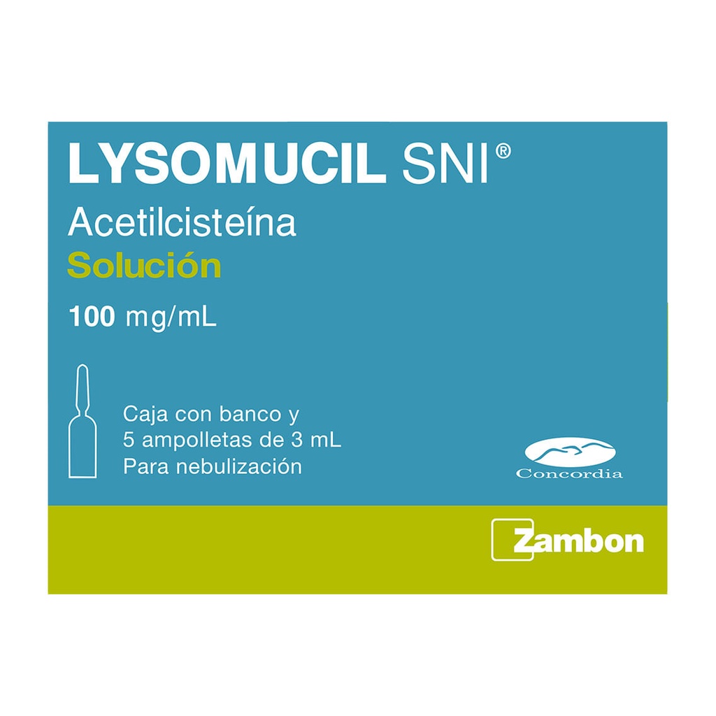 LYSOMUCIL SNI 100MG/ML SOLUCION NEBULIZAR C/5