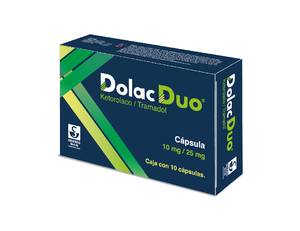 DOLAC DUO 10 MG / 25 MG - CAJA CON 10 CÁPSULAS (KETOROLACO Y TRAMADOL)