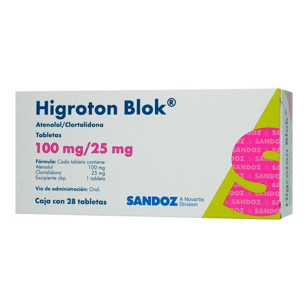 HIGROTON BLOK 100/25MG TABLETAS C/28