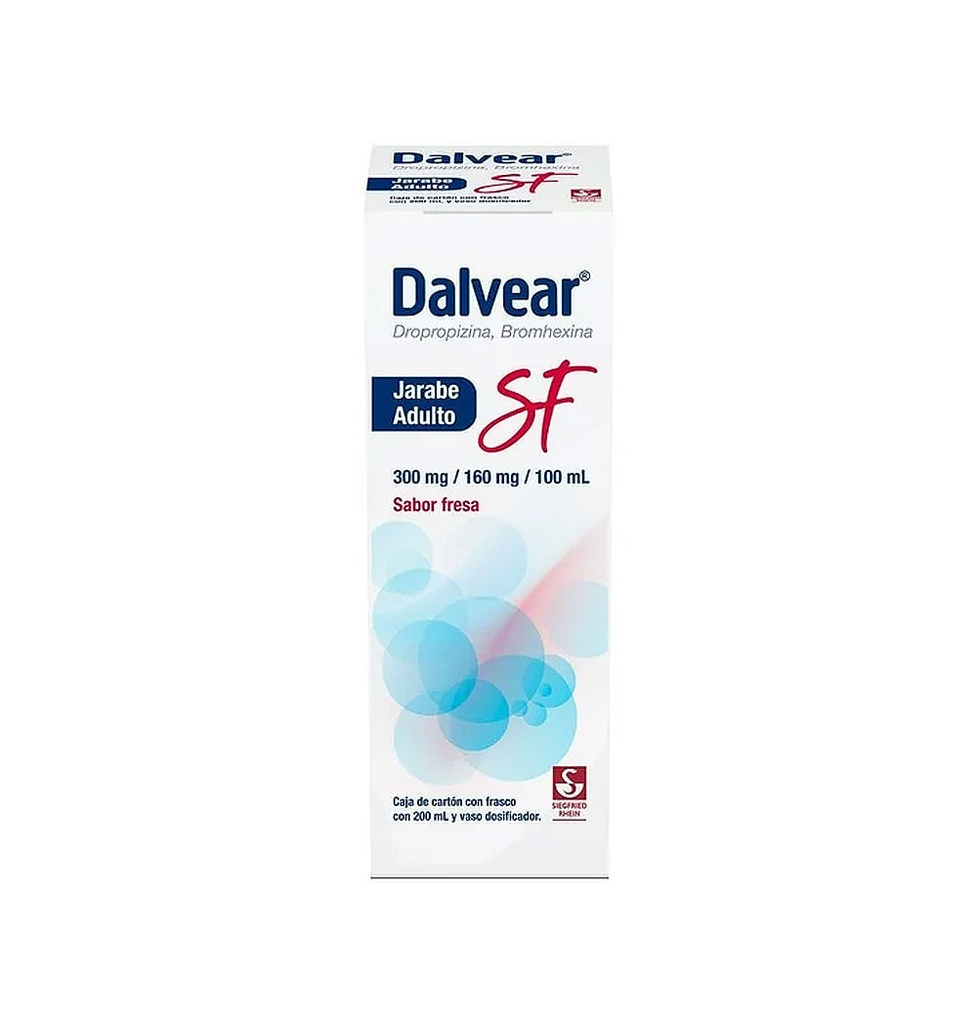 DALVEAR SF 300/160MG ADULTO FRESA SOLUCION 120ML