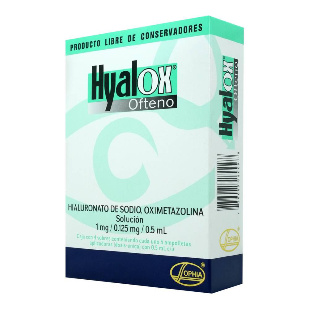 HYALOX OFTENO SOLUCION SOBRES C/4 AMPULAS C/5
