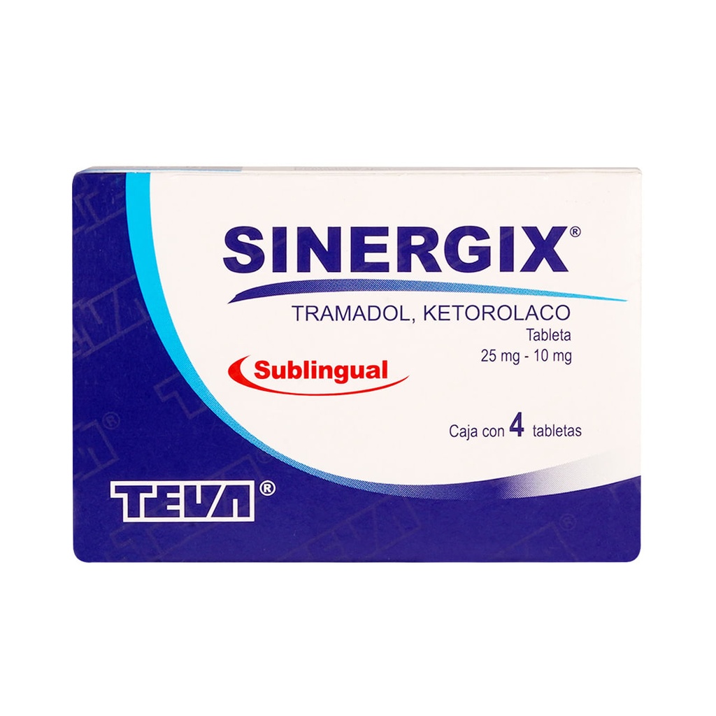 SINERGIX SUBLI 25/10MG TAB C/4