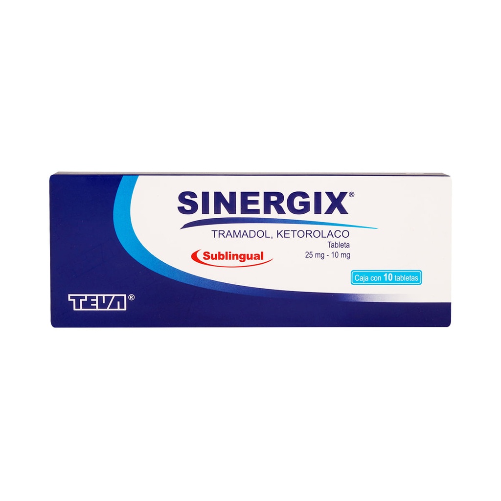 SINERGIX 25/10MG SUBLINGUAL TABLETAS C/10