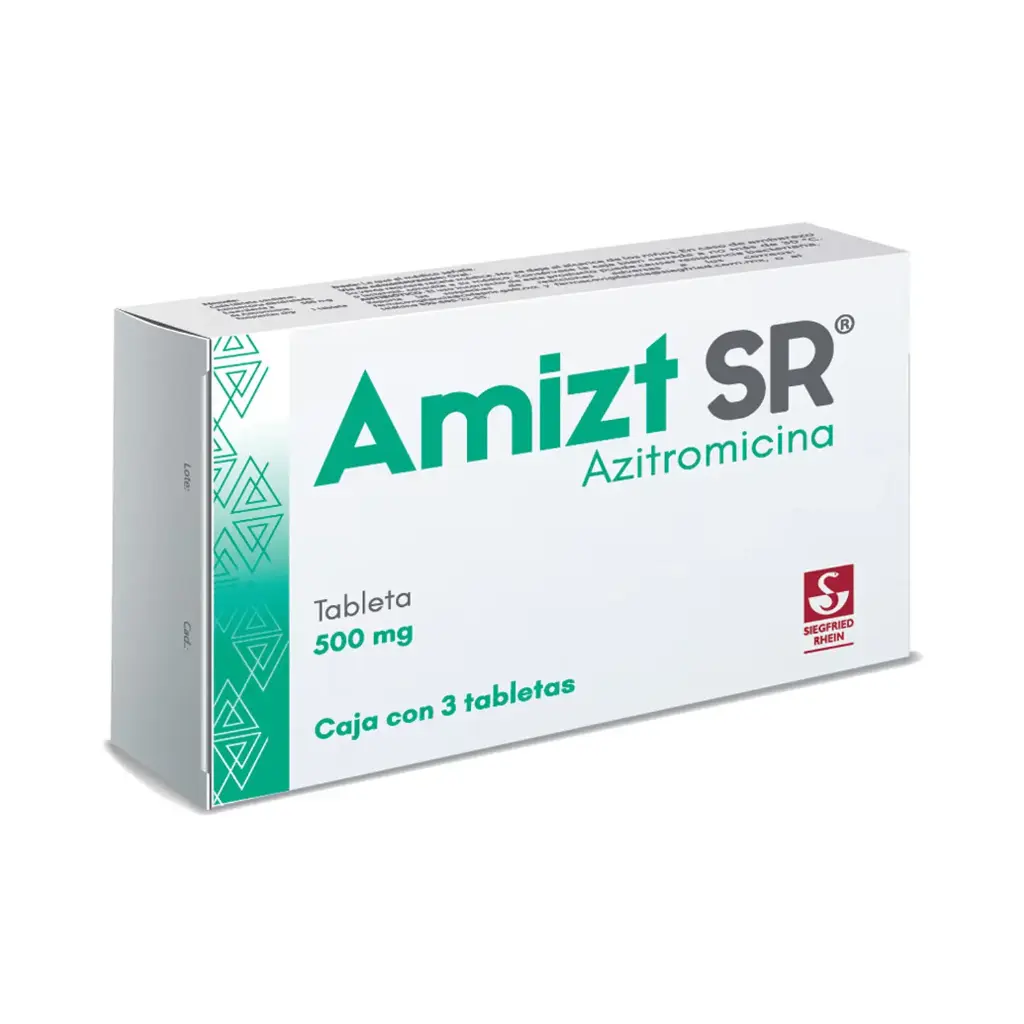 AMIZT SR 500 MG - CAJA CON 3 TABLETAS (AZITROMICINA)