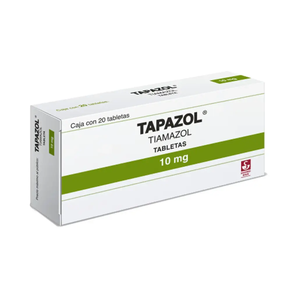 TAPAZOL 10 MG - CAJA CON 20 TABLETAS (TIAMAZOL)