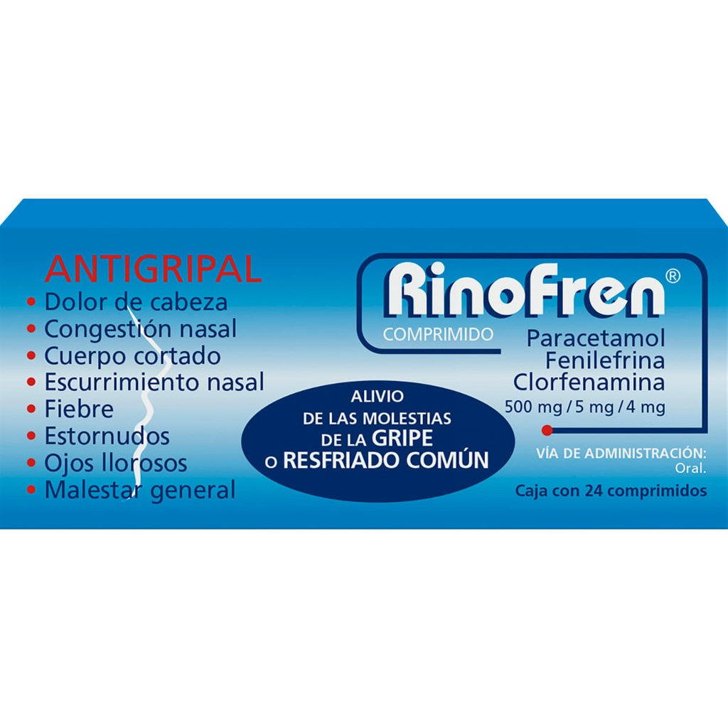 RINOFREN 500/5/4MG COMPRIMIDOS C/24