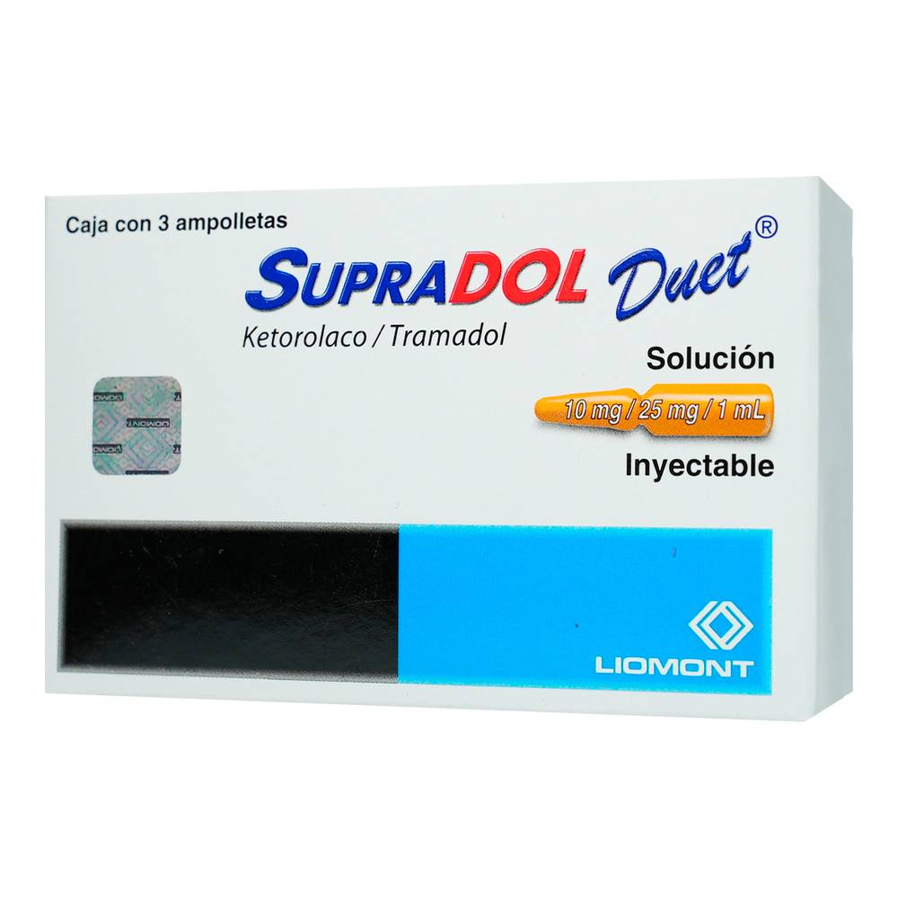 SUPRADOL DUET 10/25MG SOLUCION INYECTABLE C/3