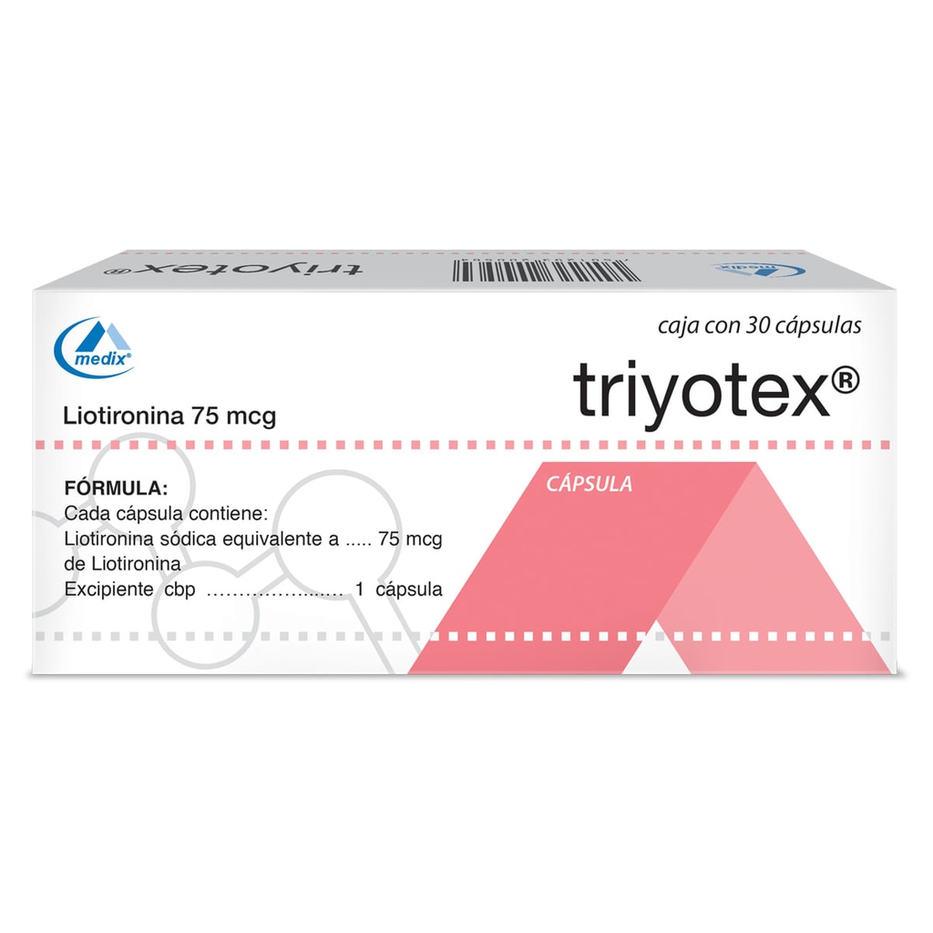 TRIYOTEX 75MCG CAPSULAS C/30