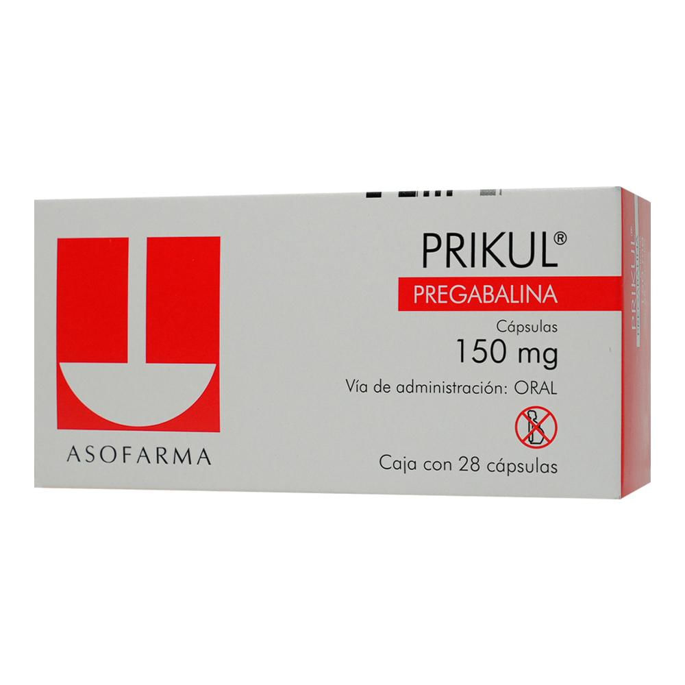 PRIKUL 150MG CAPSULAS C/28