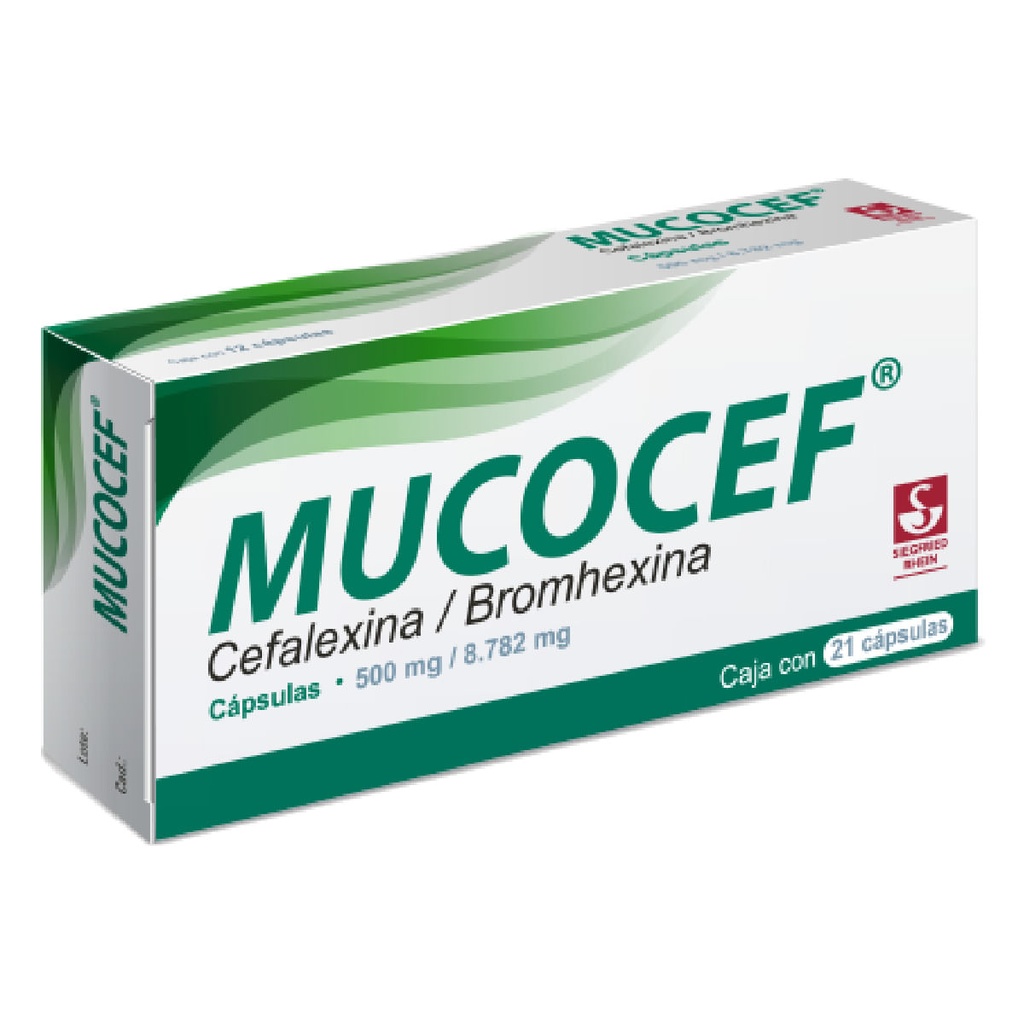 MUCOCEF 500/8.782MG CAPSULAS C/21