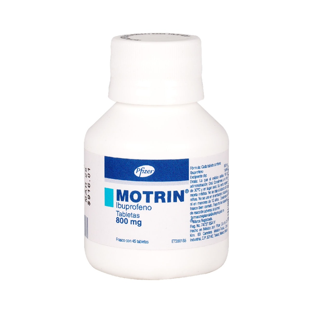 MOTRIN 800MG GRAGEAS C/45