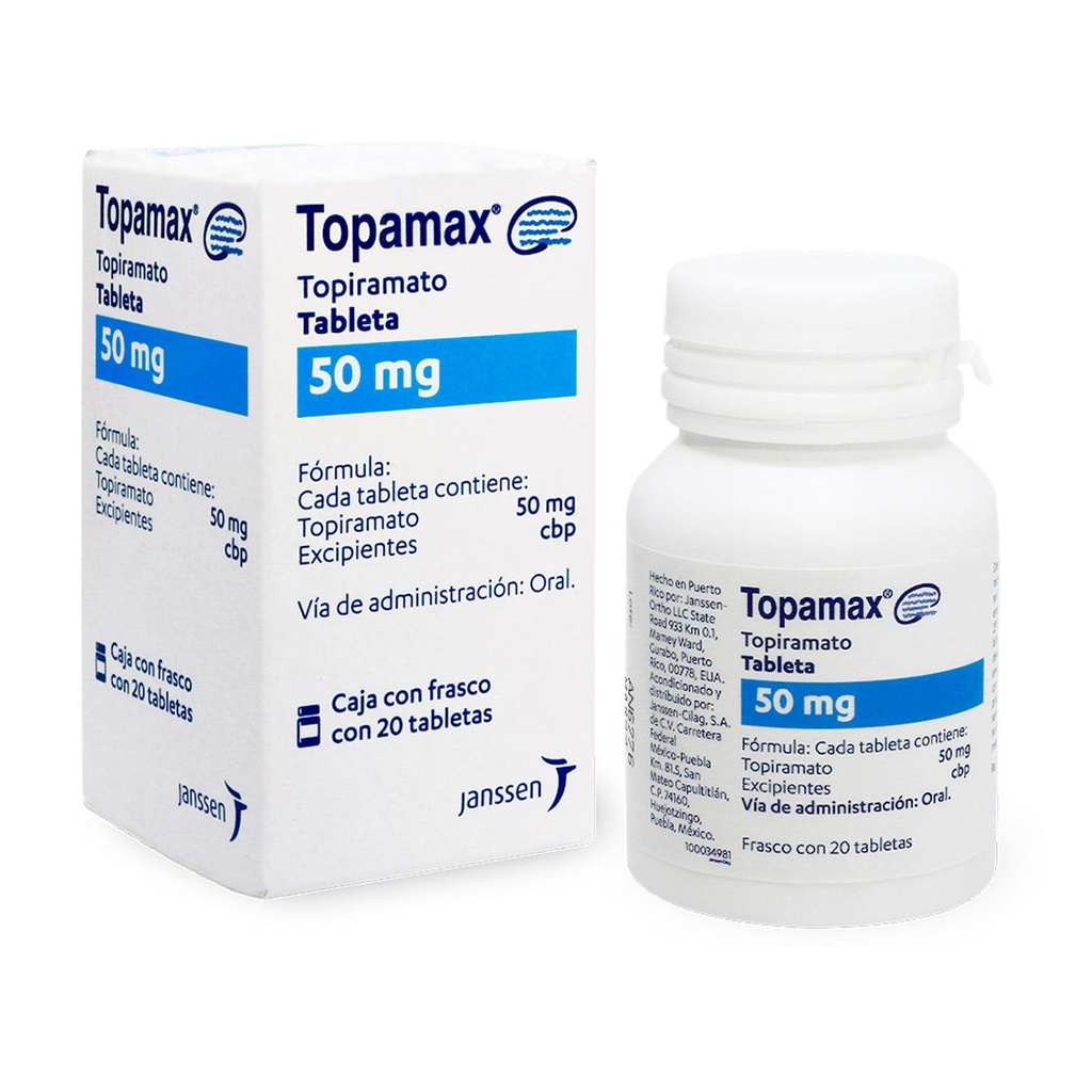 TOPAMAX 50MG TABLETAS C/20