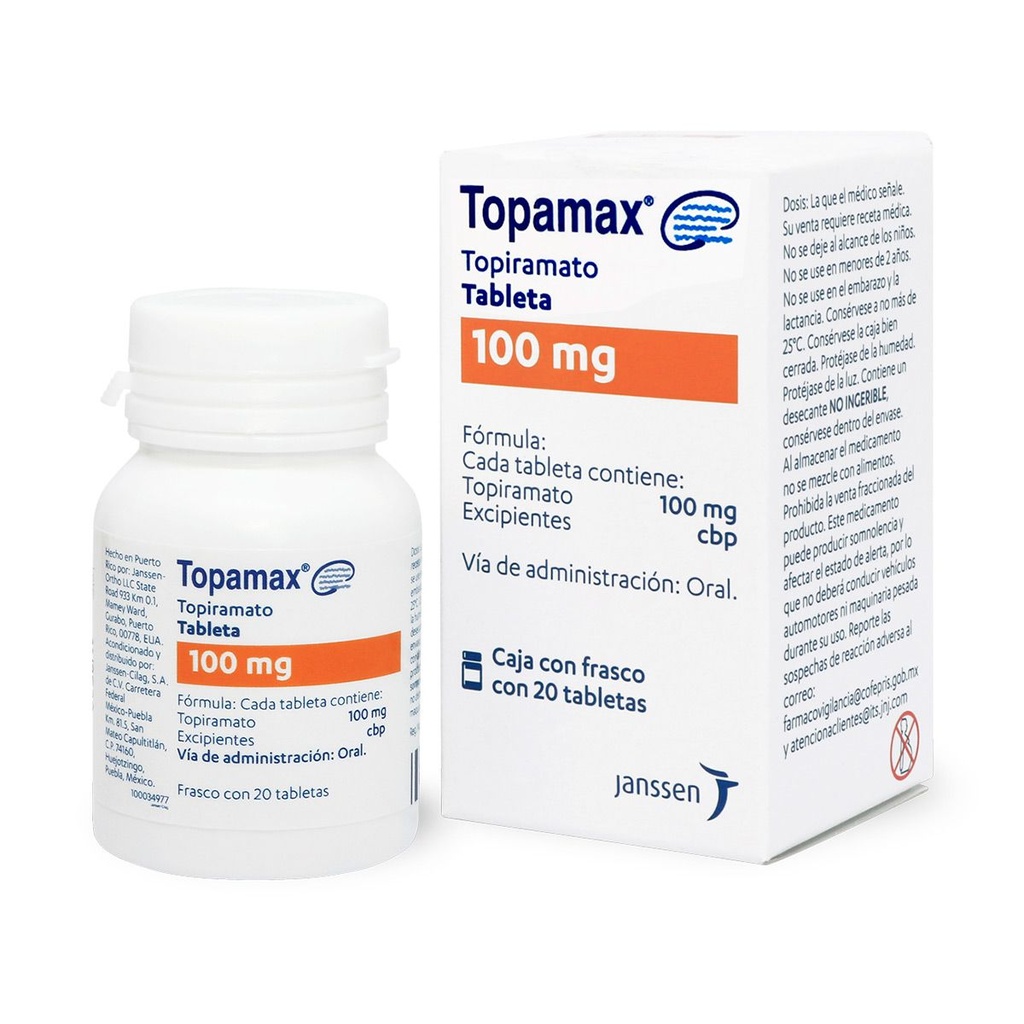 TOPAMAX 100MG TABLETAS C/20