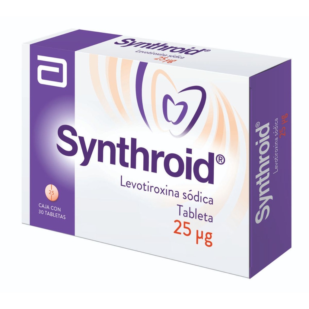SYNTHROID 25MCG TABLETAS C/30