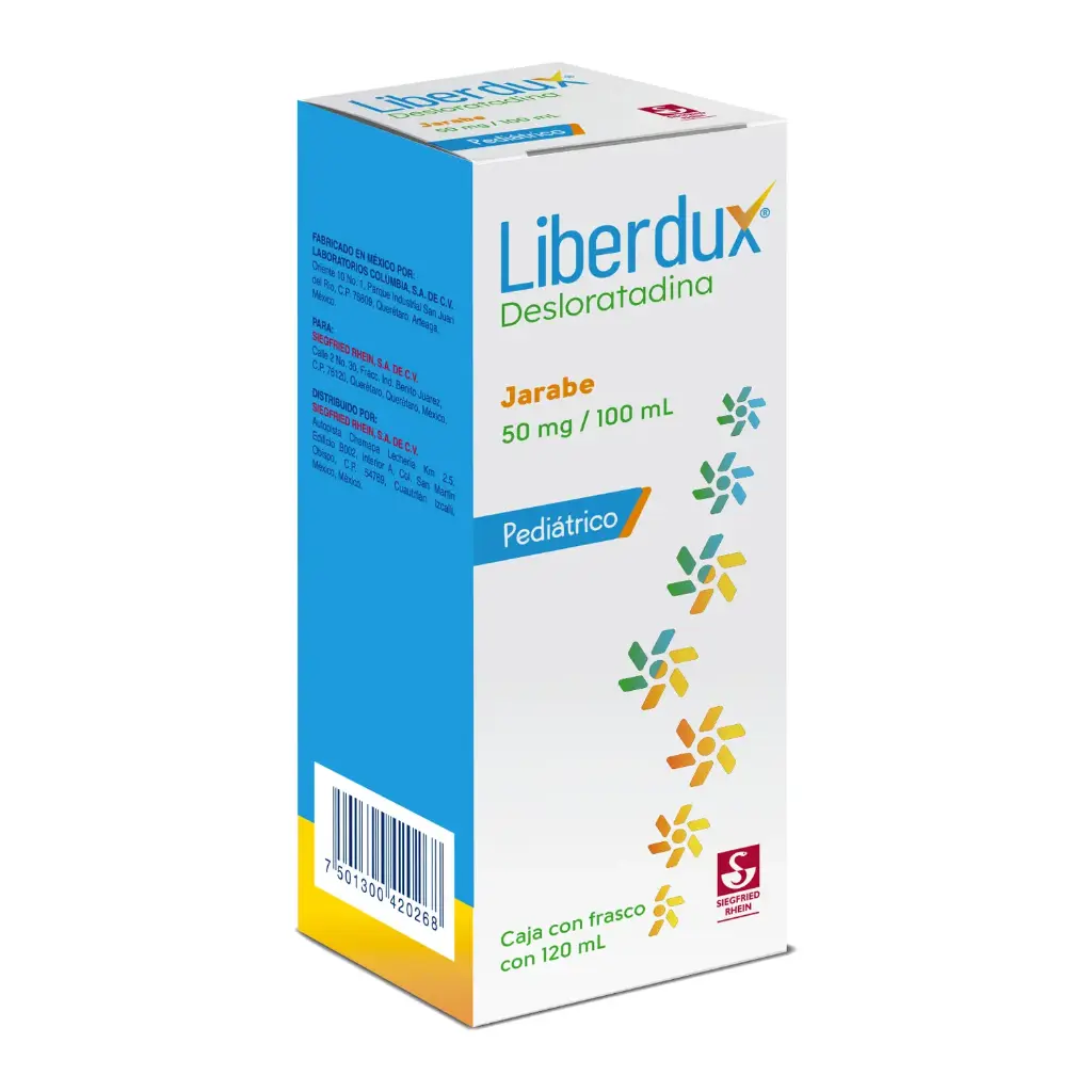 LIBERDUX 0.050G/100 ML - FRASCOS CON JARABE 120 ML (DESLORATADINA)
