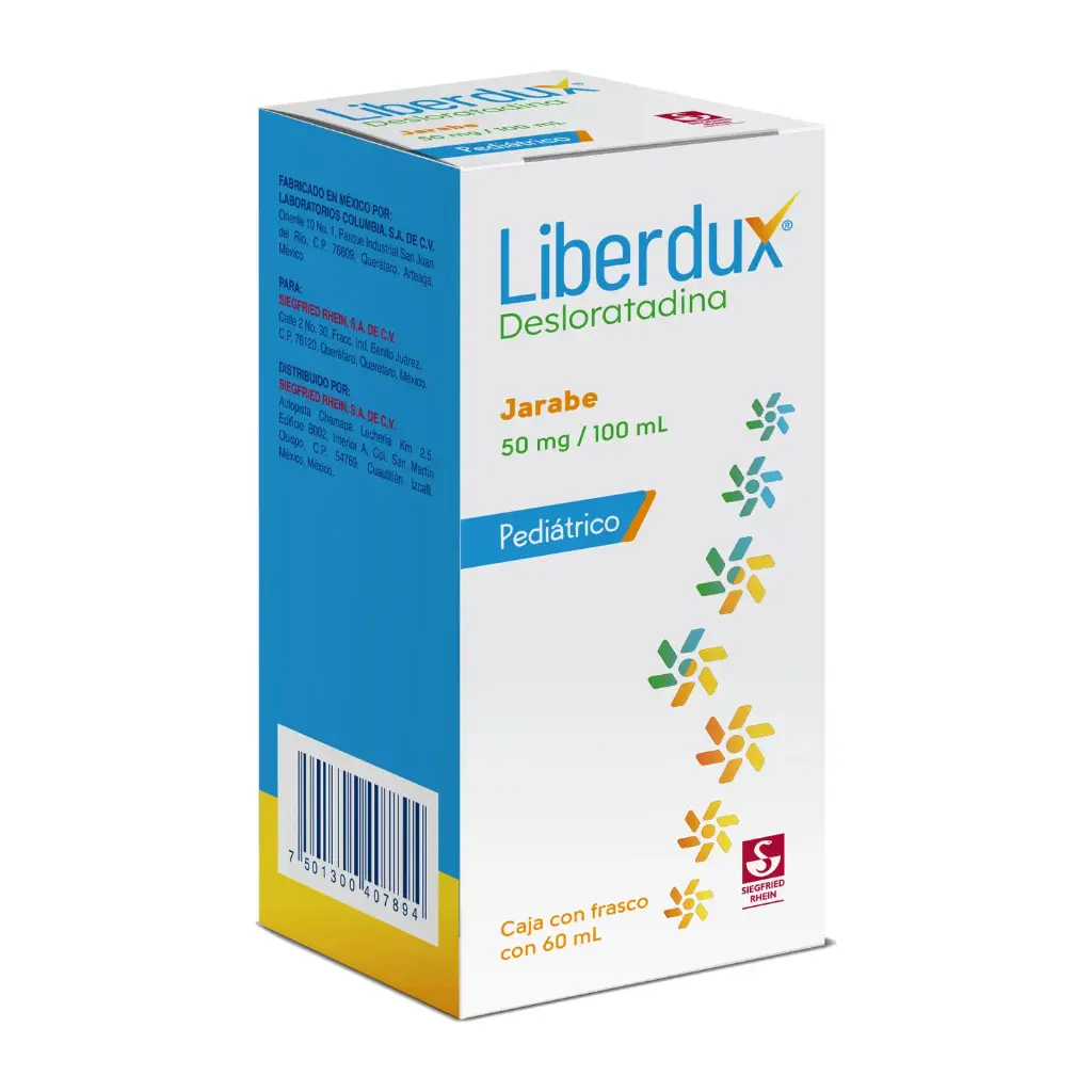 LIBERDUX 0.050G/100 ML - FRASCOS CON JARABE 60 ML (DESLORATADINA)