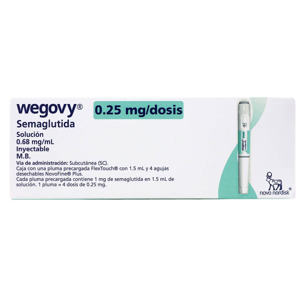 WEGOVY 0.25MG 4 DOSIS PLUMA C/1 (REFRI)